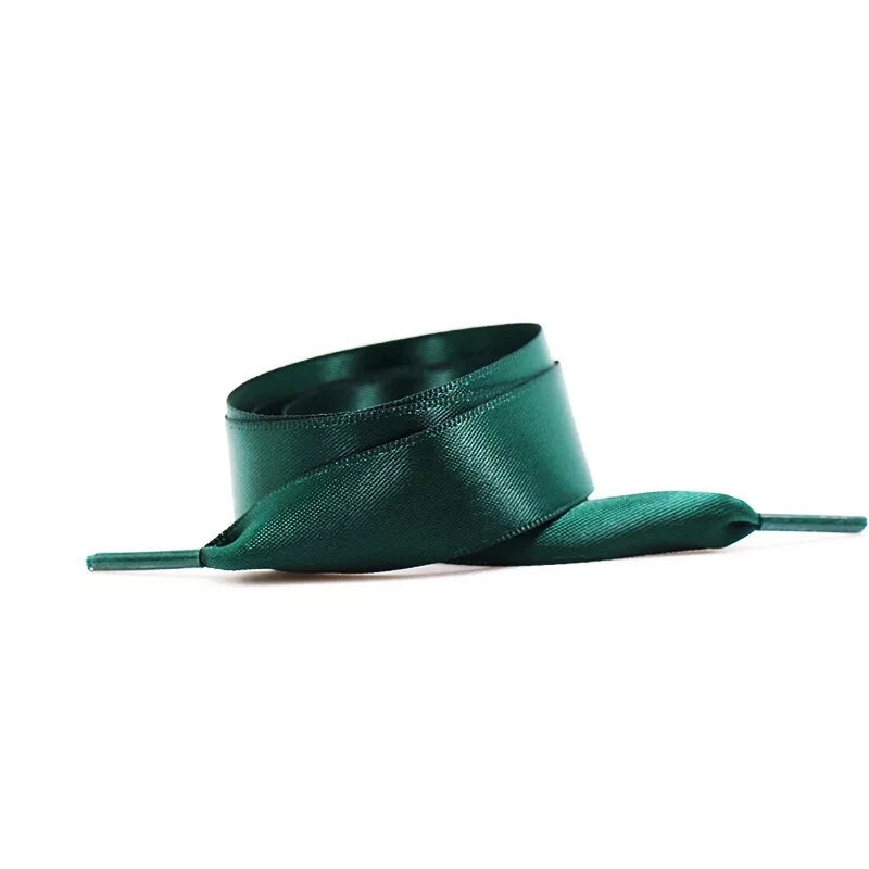1 Pair Satin Silk Ribbon Shoelaces for Sneaker Shoe Laces Canvas Shoe Laces 2cm Width 80cm/100cm/120cm Length Shoelace