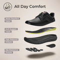 Fitville Men'S Shoes Wide Width Leather Slip-On Casual Shoes Lightweight For Swollen Feet With Arch Support Pain Relief