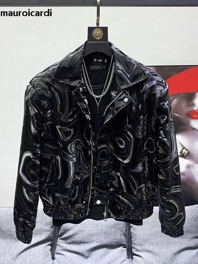 Mauroicardi Spring Autumn Cool Short Black Shiny | SAMAG