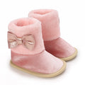 PINK Super Cute Winter Snow Baby Boots Cute Bear Warm Booties For Kids Soft Sole Infant Newborn Toddler Baby Girl Shoes
