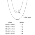 ORSA JEWELS 925 Sterling Silver Chain Necklaces Fashion Party for Men Women DIY Jewelry Simple High Quality 16-24 Inch Wholesale