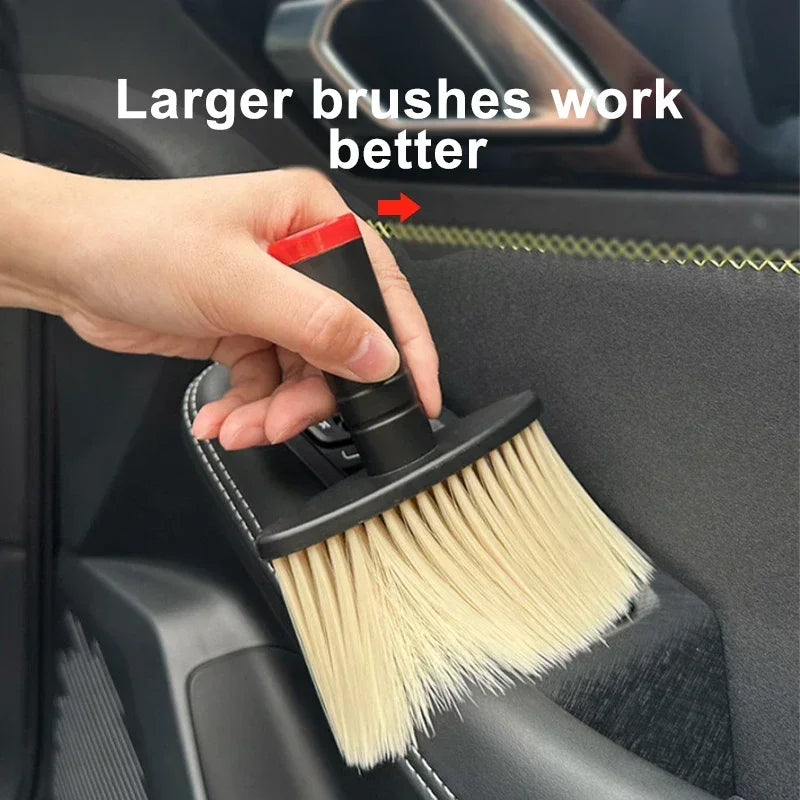 SEAMETAL Car Wash Brush Dust Remover Car Air Conditioner Outlet Dust Removal Brush Soft Bristles Brushes for Car Cleaning Tools