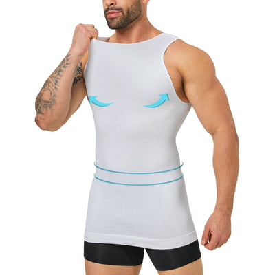Men‘s Seamless Compression Tank Gynecomastia Chest Tummy | SAMAG