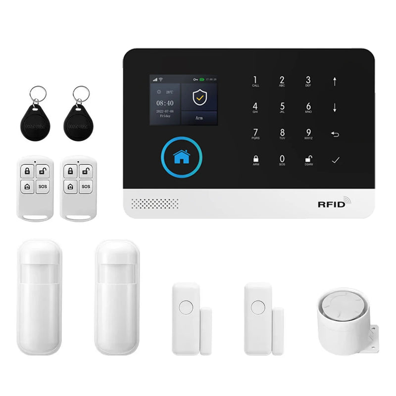 PGST WiFi 4G Home Alarm Security System Set Alexa Automation Alarm Security Protection Door Motion Works with Tuya Smart Life