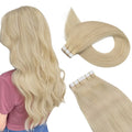 Ugeat Tape in Hair Extensions Human Hair Real Natural Brazilian Remy Hair Straight Seamless Skin Weft For Women Balayage 20P/40P