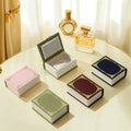 Flip Cover Book Shaped Jewelry Display Box Simple Earrings Ring Necklace Pendant Storage Box Portable Travel Jewelry Holder