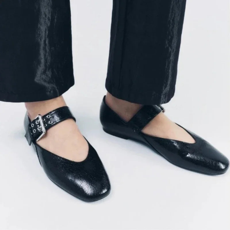 Shoes Women Flats Shallow Mouth Autumn Pointed Toe Loafers Ballerinas New Fall Leopard Retro Dress Shoes Zapatos De Mujer