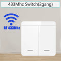 Tuya WiFi Smart Switch 433Mhz Relay Receiver Wireless 1/2/3 Gang 86 Wall Panel Switch APP Control Works with Alexa Google Home