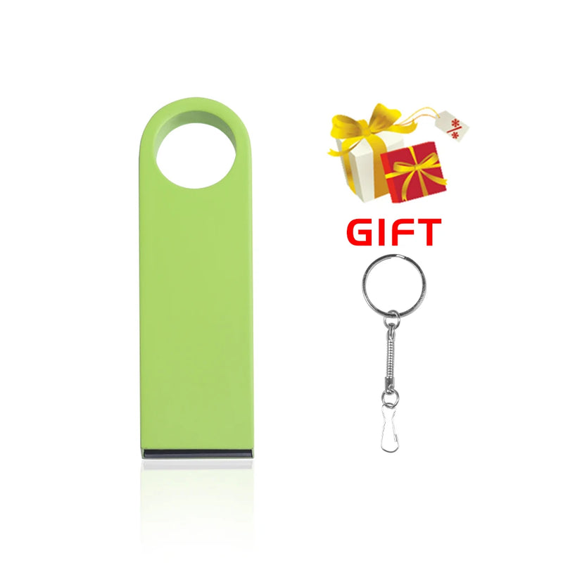 USB Flash Drive 128GB Pendrive 128GB Memory Stick 32GB 4GB Metal 64 GB Pen Drive 8GB USB Stick 16 GB Free Chain USB Flash Drives