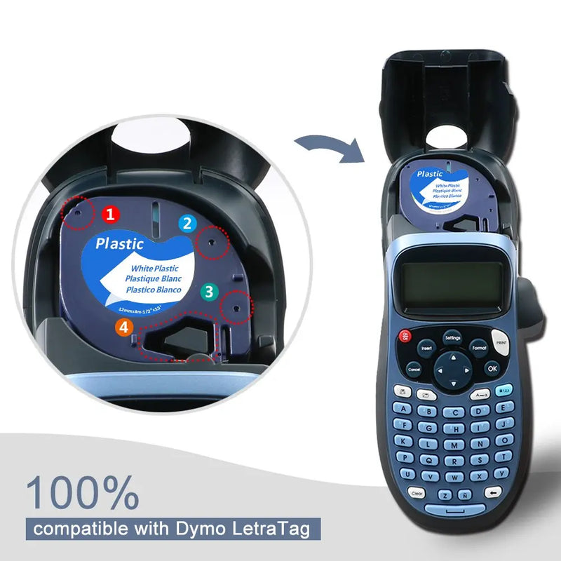 Labelife 91201 12267 91200 Compatible for DYMO LetraTag - Visuel 2 | SAMAG