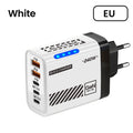 240W 5 in 1 GaN Desktop Charger Fast Charging Adapter 10A USB To TypeC Cable 3PD 2 USB Charger For IPhone Samsung Laptop