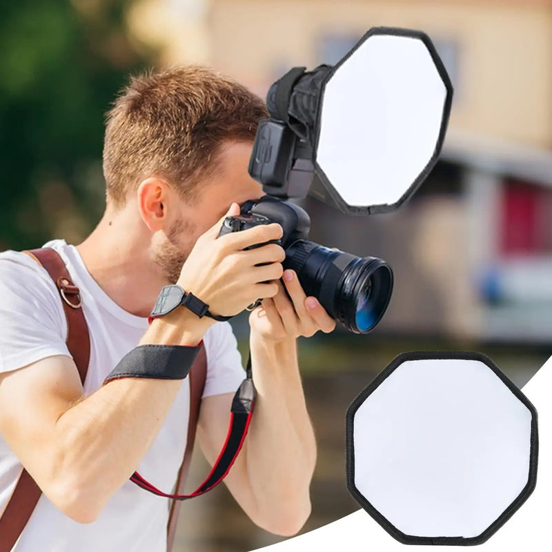 30CM Flashlight Diffuser Portable Universal Flash Flashlight Softbox Diffuser for External Speedlite