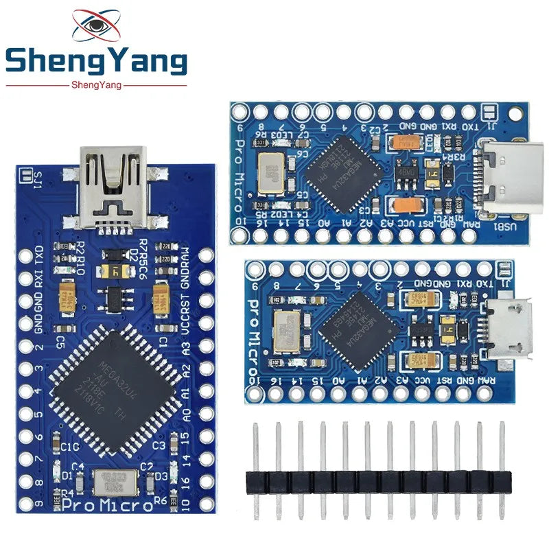 TZT MICRO/MINI/TYPE-C USB ATMEGA32U4 Module 5V 16MHz Board For Arduino ATMEGA32U4-AU/MU Controller Pro-Micro Replace Pro Mini