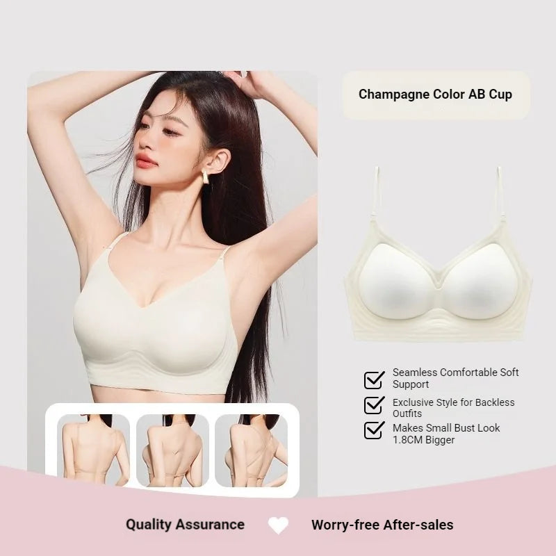 Backless Matching Bra No Steel Ring Vest Style Bra No Trace Skin-friendly Underwear Thin Cup Multiple Ways To Wear Intimates New
