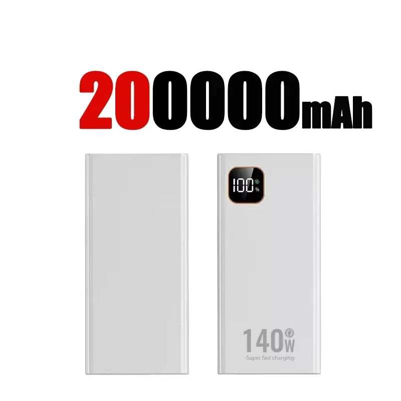 Lenovo 2026 140W 500000mAh Ultra Capacity Power Bank Super Fast Charging CCC Portable Charger For IPhone Samsung