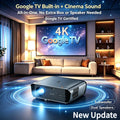 4200 ANSI 4K UHD Projector Native 1080P Android 14 Google TV Beamer 2.4G+5G WiFi6 TOF Auto Focus Dual Speaker Home Theater 2026