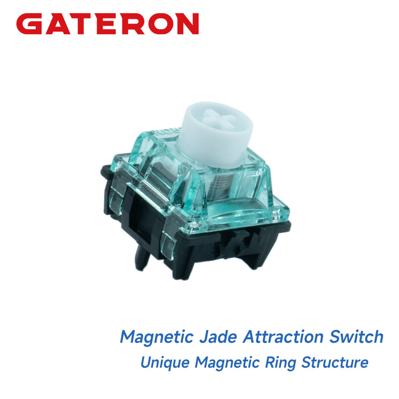 GATERON Magnetic Jade Gaming, Attraction, Silent Switch, Freely Setting, HE Hall Sensor HIFI Sound for Magnetic Keyboard Gaming