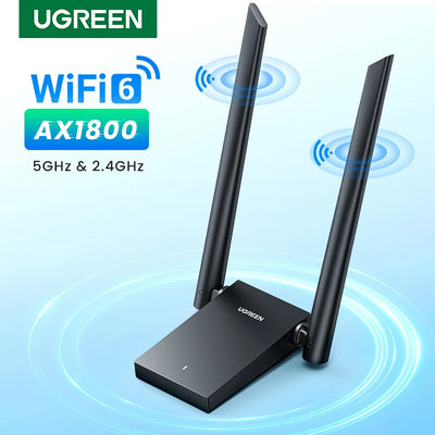 UGREEN WiFi Adapter AX1800 WiFi6 USB3.0 5G&2.4G Dual - Antenna USB for PC Laptop Ethernet Receiver Network | SAMAG