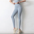 Summer new double-sided woolen nude fitness pants no embarrassing line women's sportswear buttocks lifting high waist yoga pants