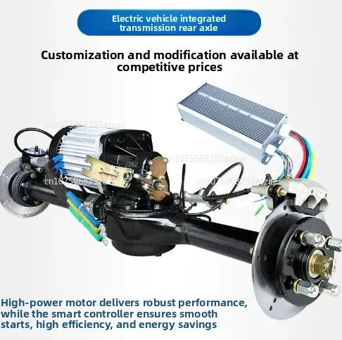 Electric Tricycle Rear Axle Assembly 60v72v3000w High Power Motor All-in-one Oil Brake Disc Brake Restoration Drive