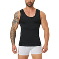 Men's Double Layer Cooling Compression Vest, Breathable Tummy Control Body Shaping Sleeveless Undershirt