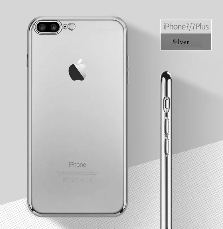 For IPhone 8 Plus Case Luxury Gold Plating Soft Silicone Gel Case for IPhone 14 13 11 Pro 12 Mini X XR XS Max 7 Plus Cover