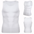 Striped Compression Belt Shaper Vest Men's Tummy Control Sleeveless Top Slim Fit Slimming Elastic Sports Bottoming Underwear New