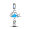925 Sterling Silver Ocean Theme Charm Beads For Women Blue Wave Dolphin Seashell Compatible Summer Beach Vacation Jewelry