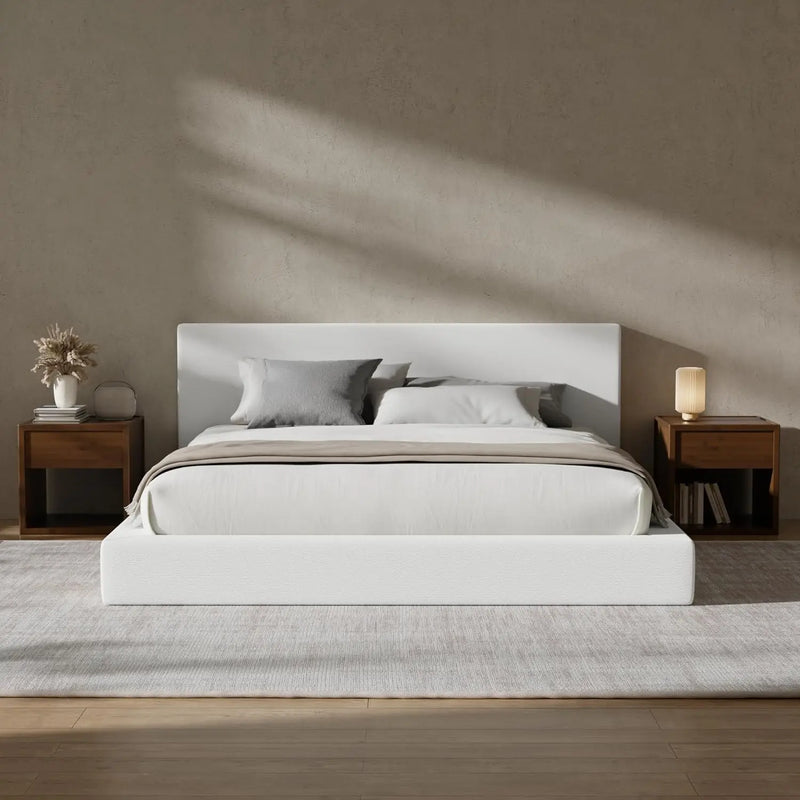 Cloud Upholstered  Bed Frame with Headboard, 5 Inch Foam Padded Platform, No Box Spring, Easy Assembly , Customized