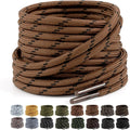2 Pairs Work Boots Shoe Laces Diameter 4.5mm Heavy Duty Hiking Shoelaces for Men Women Round German Training Shoelace