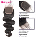 Aopusi Body Wave Bundles With Closure Brazilian Human Hair Weave Bundles With Closure Hair Extension 3/4 Bundles With Closure