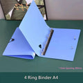 Office Supplies 2/3/4-Ring Binder A4 Folder For Documents Paper File Organizer A4 Binder Folder