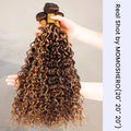 Highlight Water Wave Bundles P4/27 Honey Blonde Water Wave Human Hair Bundles 1/ 3 / 4 Bundles 30 Inch Deep Curly Wet and Wavy
