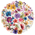 10/25/50pcs Transparent Mixed Flower Plants Stickers for DIY Waterproof Suitcase Phone Laptop Water Bottle Laptop Scrapbooking