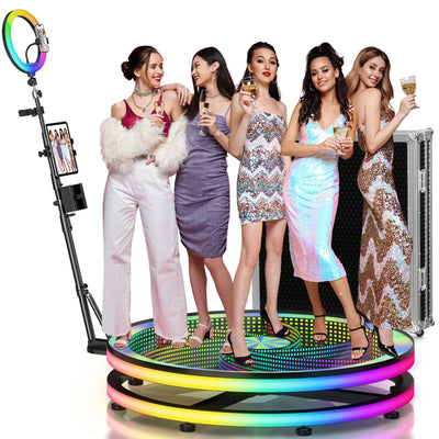 39.4" 360 Photo Booth for 5 People with Glass Stage 360 | SAMAG