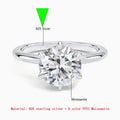 SDOOU Elegant 14K Gold Filled Six Claw Solitaire Moissanite Ring 1/2/3ct D VVS1 Round Cut  Everyday Wear Jewelry Gift for Women