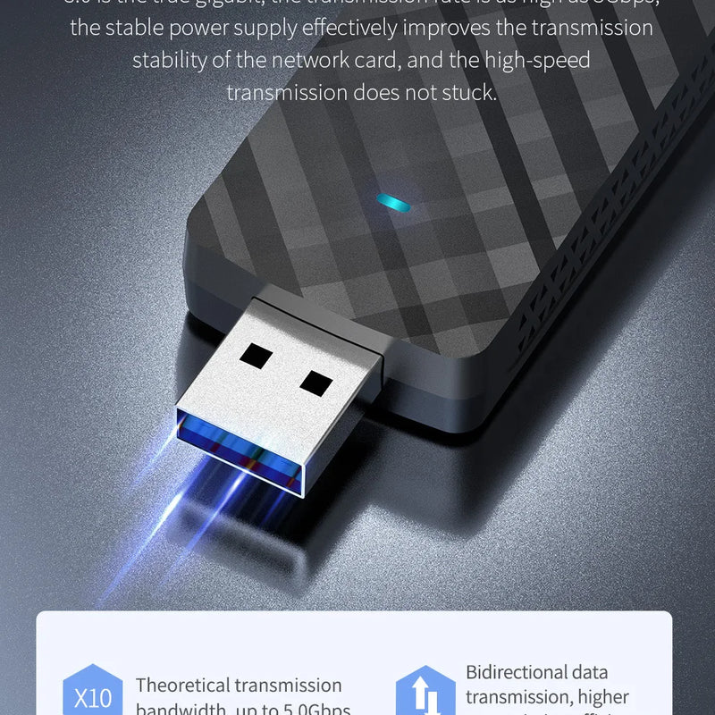 COMFAST 2.4G&5G WiFi Adapter USB3.0 Free Drive Dongle AC1300 Wireless Network Card for Win XP/7/8/10/11 - Visuel 6 | SAMAG
