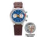 Sugess Pilot Watch with Seagull Movement Swanneck Wristwatch Mechanical Chronograph Sappire Crystal Military Limited Racing 1963