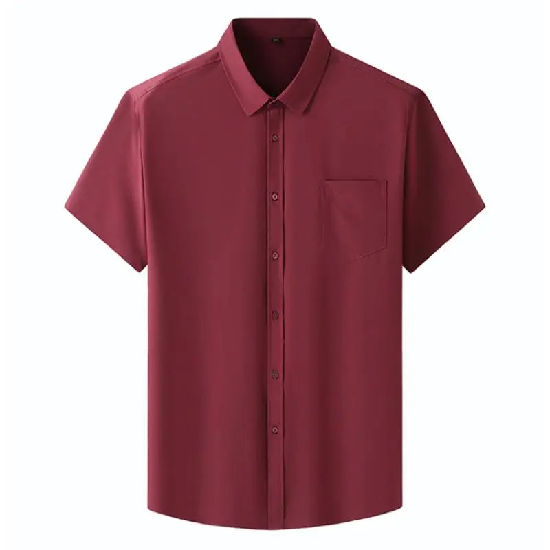 Men's Shirt Plus Size Summer Short Sleeves Tees Business | SAMAG