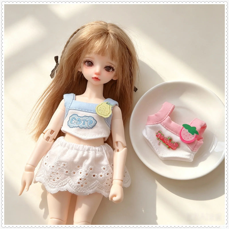 Sling Top Lace Skirt Doll Outfit Fit ZSIGA Long Leg KT Yuy Cute Doll Garment Accessories