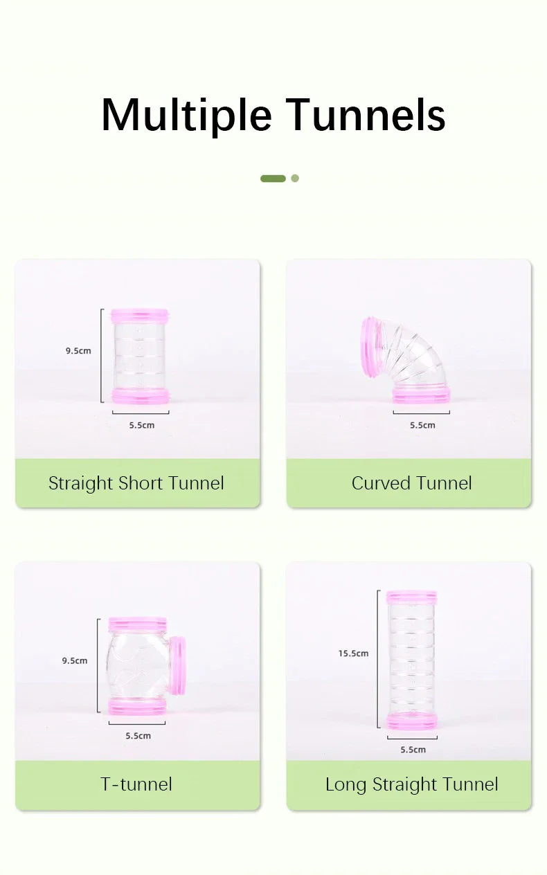 New Hamster Coop External Pipelines Can Be Randomly Spliced DIY Landscape Design Pipes Hamster Cage Modification Movement Tunnel