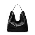 BURMINSA Luxury Genuine Leather Handbags Large Slouchy Hobo Shoulder Bags For Women Cowhide Shopping Tote Business Work Purses