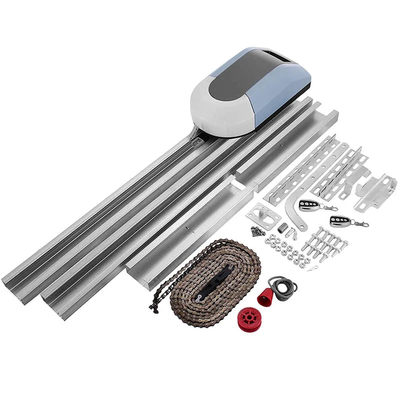 WiFi Control Automation Door Opener 800N Tilting Doors Motor 220V Garage Door Operator Kits With 2 Remote 3m Rails for 12²  Door
