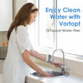 HOMEFISH Stainless Steel Faucet Tap Water Filter Purifier System, NSF Certified Reduces Lead, Chlorine & Bad Taste Kitchen