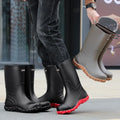 Men Rain Boots Fashion Mid-calf Rubber Boot Non Slip Fishing Rubber Galoshes Winter Warm Cotton Waterproof Shoe Резиновые Сапоги