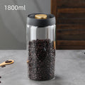 Manual Vacuum Sealed Coffee Jar High Borosilicate Glass Moisture Proof Tea Storage Container for Kitchen Coffee