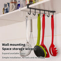 6 Hooks Storage Shelf Plastic Under Shelves Hanging Rack Utensils Holder Wardrobe Kitchen Bathroom Organizer - View 3 | SAMAG
