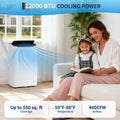 Portable Air Conditioners, 12000 BTU Portable AC Unit with Dehumidifier, Fan and Remote Control, Energy Efficient, Customized