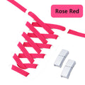 Magnetic Lock Shoelaces Without ties 8mm Wide Flat Elastic Laces Sneakers Tennis No Tie Shoe laces Easy Use Shoes Accessories