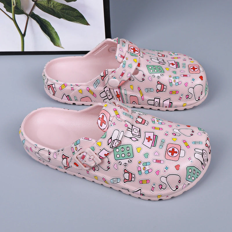 Platform Clogs Shoes for Women Soft Non Slip Close Toe Beach Sandals Woman Summer EVA Sandals Slippers